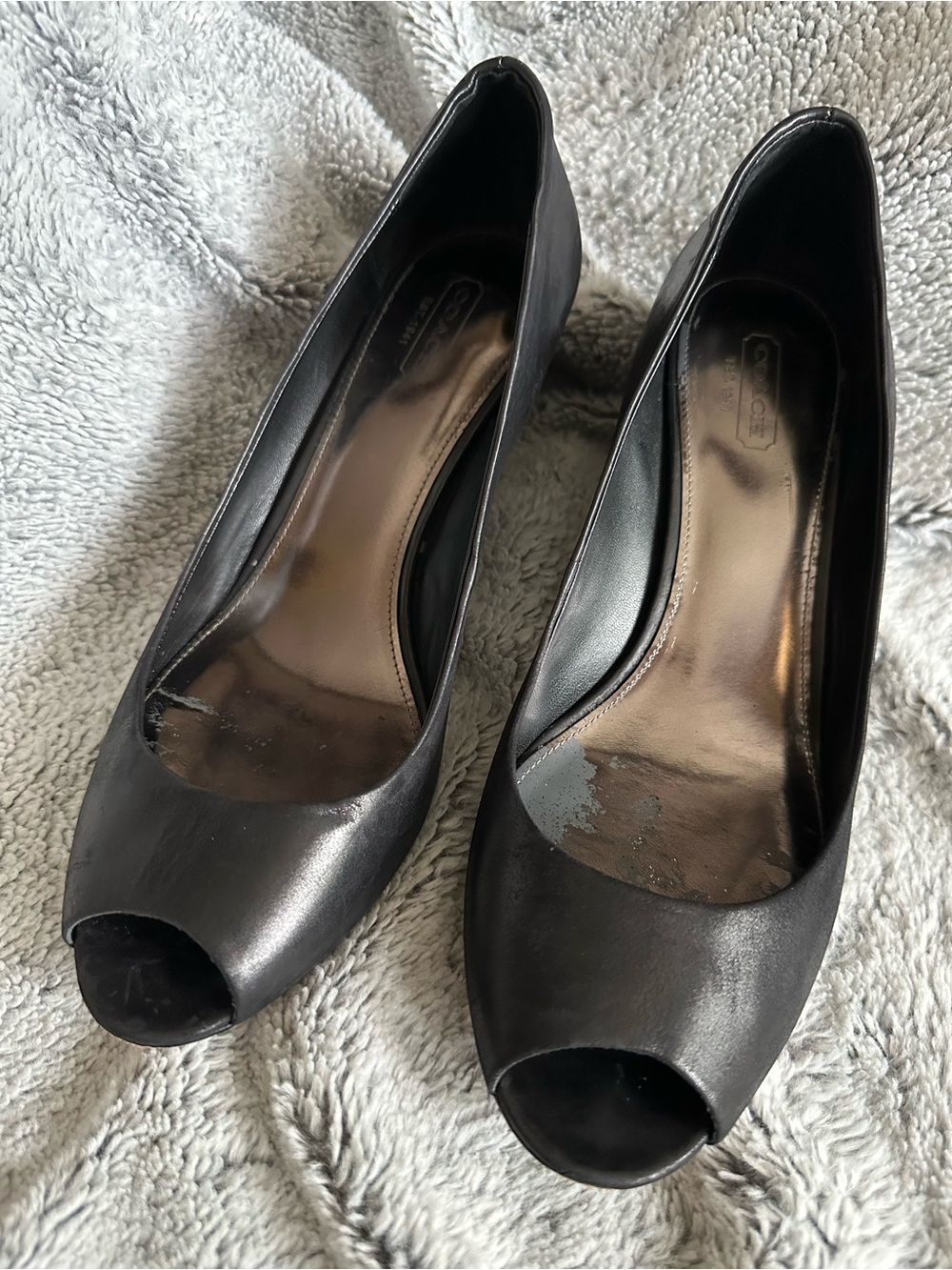 Coach Kellen Peep Toe Wedge Heel Size 9